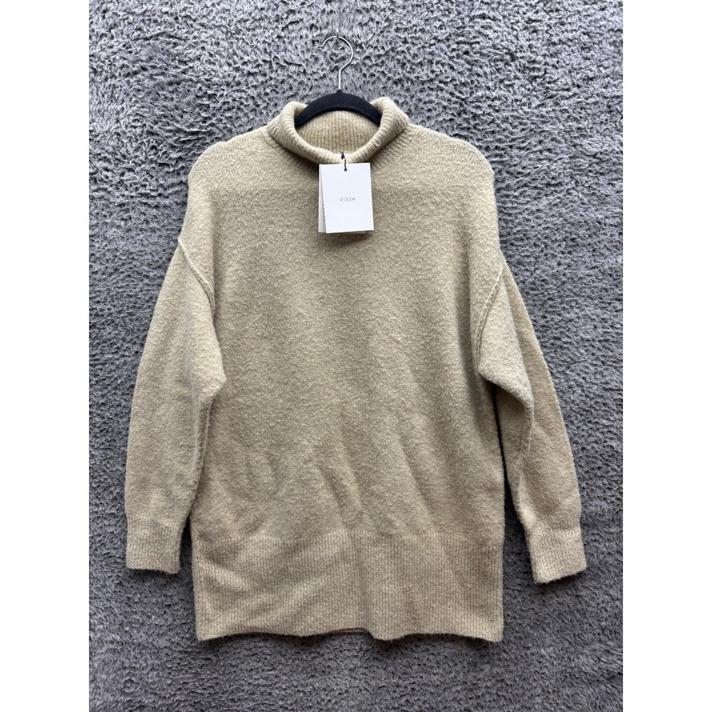 NWT Dissh Brooklyn Oat High Neck Knitted Pullover Jumper Womens Size XS